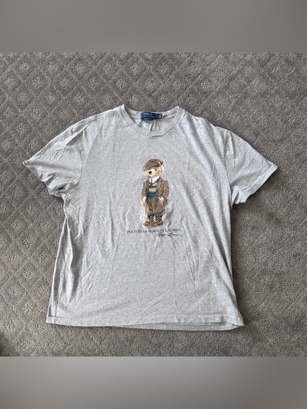 Men’s Polo Bear by Ralph Lauren Grey Graphic Tee